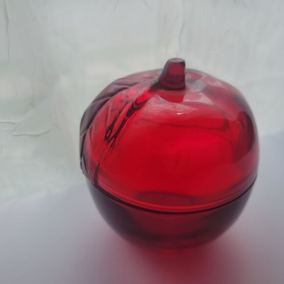 Partylite Red Apple Glass Tealight Votive  Candle Holder New - Picture 1 of 7
